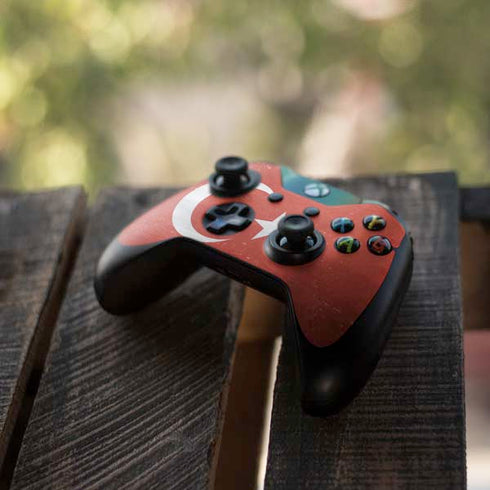 Turkish Flag Distressed Xbox One Controller Skin